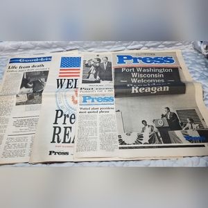 MK6 OZAUKEE Press Newspaper July 30, 1987 port Washington welcomes Reagen4 parts